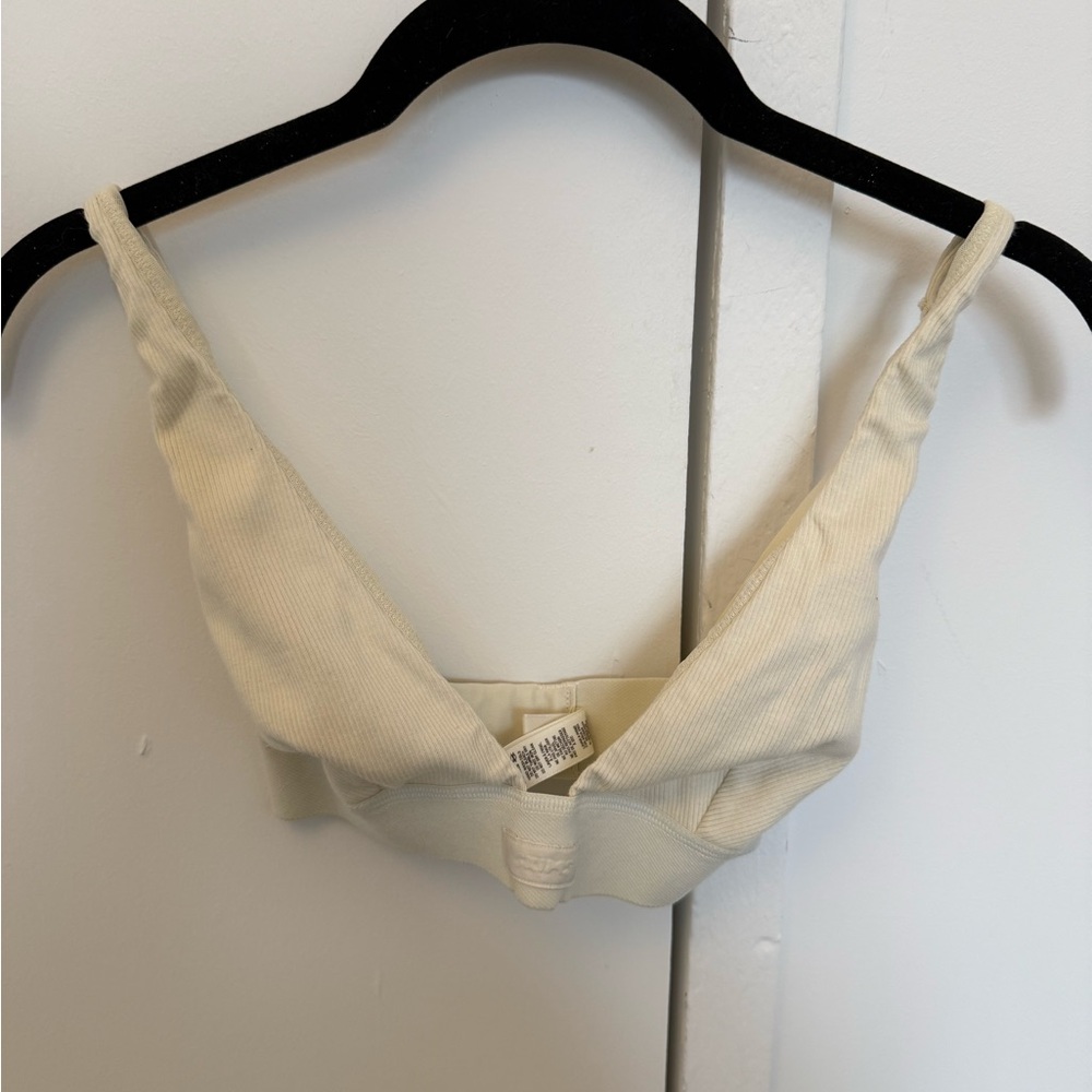 SKIMS Cream Ribbed Bralette